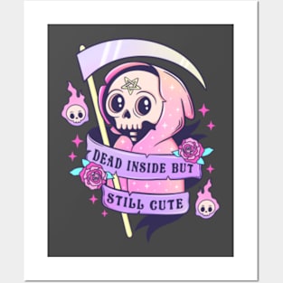 Dead Inside But Still Cute - Halloween Tee Posters and Art